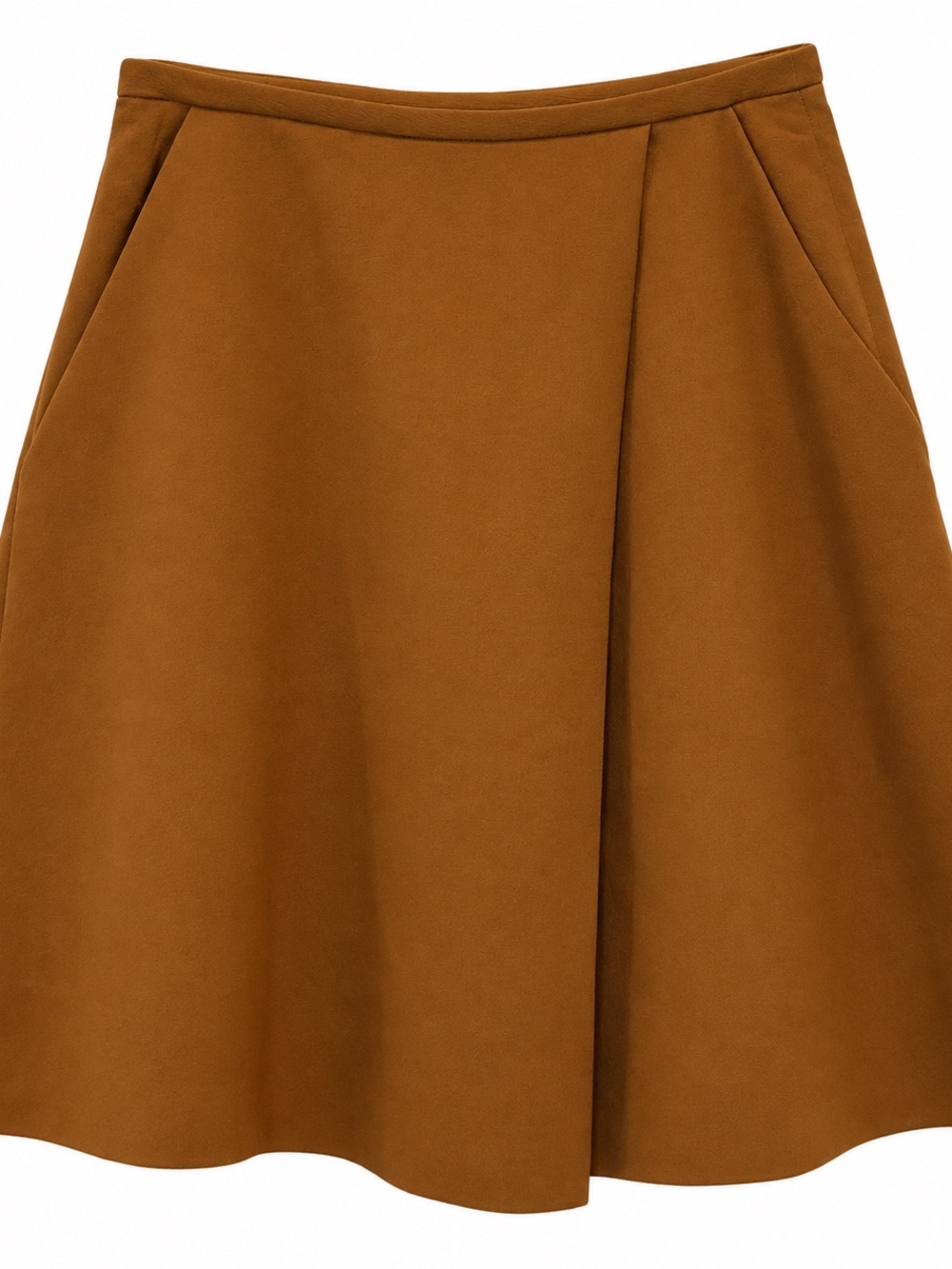 Aritzia Wilfred Camel Brown A-Line Midi Skirt Size 4